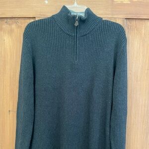 NWT Men’s Lands End Charcoal Gray Pullover Sweater L